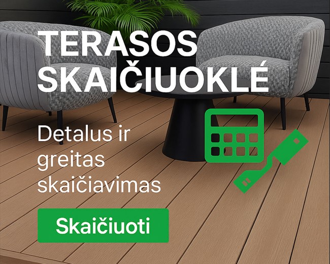 terasos skaičiuoklė